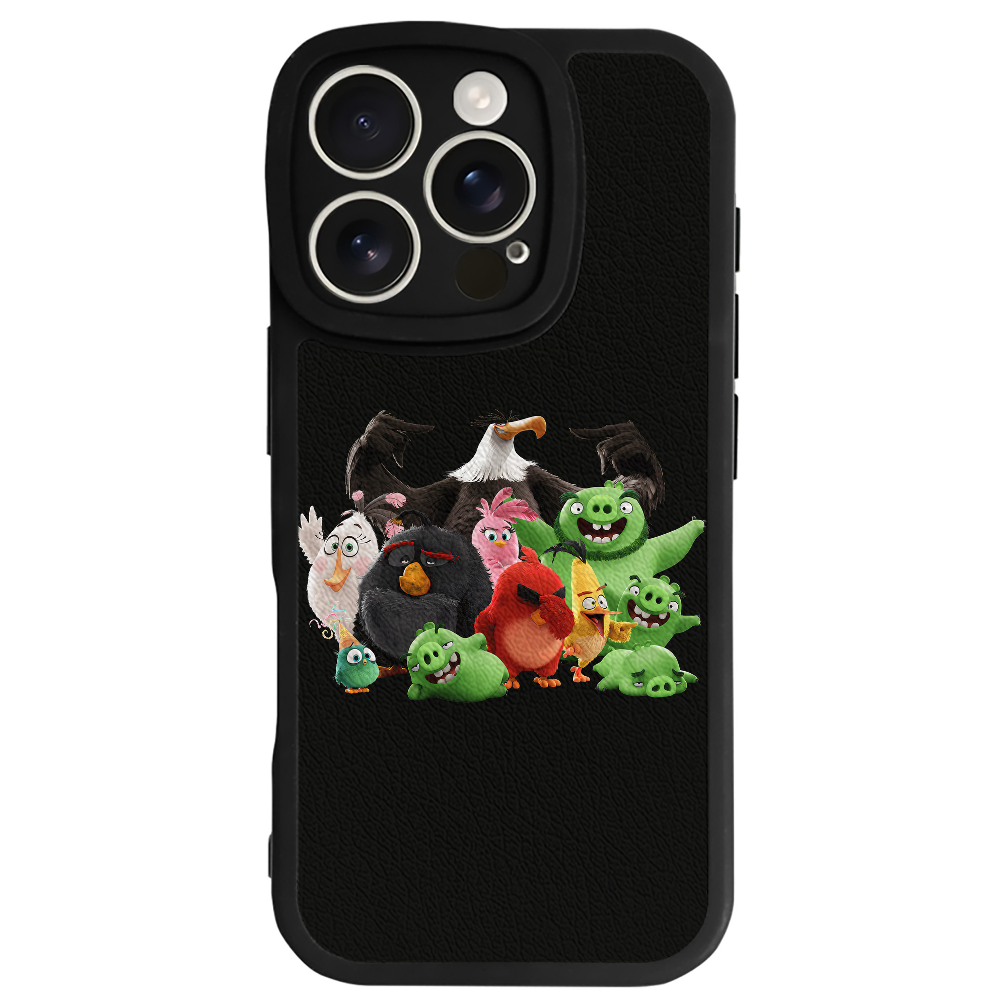 （画像用） Angry Birds アングリーバード 【iPhone 16シリーズ対応】シリコンスマホケース（レザー調） 材質：シリコン